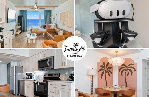 Downtown Myrtle Beach Apartment | Penthouse Oceanfront Studio VR + Mural + Minibar