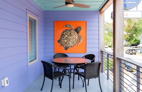 Folly Beach Apartment | Perfect Purple Palace Folly Vacation Apt A