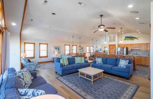 South Nags Head House | Pet-friendly oceanfront home w/pool, hot tub, & stunning views!