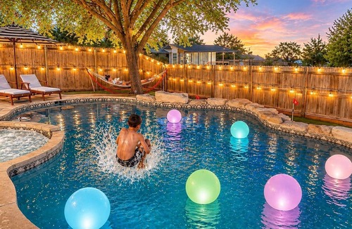Pflugerville House | Pool, Hot Tub, Huge Outdoor Theater, Mini Golf, Bowling, BBQ, Fire Pit,Sleeps 19