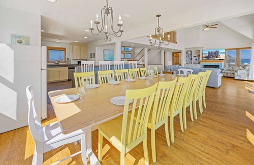 Rodanthe House | Premier Oceanfront Dog Friendly w/Pool, Hot Tub, EV Charger, Elevator, Theater