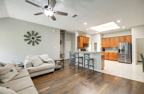 Cove House | Private Acreage, Pergola & Fire Pit: Baytown Home