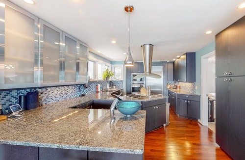 Herald Harbor House | Riverfront home with private dock, foosball table, fireplace, river views