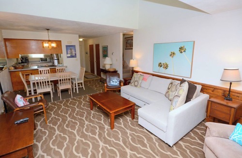 Croatan Beach House | Sat-Sat rental. A stunning view of Lake Christine & short walk to Croatan beach!