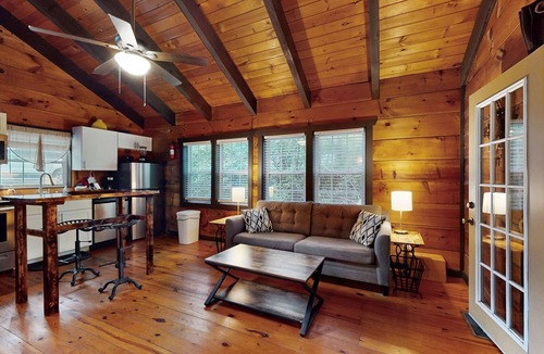 Sautee Nacoochee Cabin | Secluded dog-friendly cabin with screen deck, hot tub & fireplace