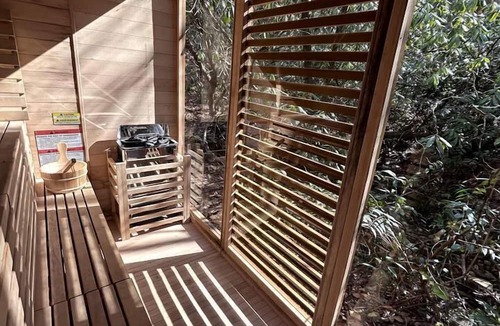 Zirconia Cabin | Secluded Off-Grid Cabin Retreat with Fire Pit & Sauna in Zirconia, North Carolina