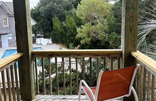Ocracoke Villa | Second-floor two-bedroom villa with screened porch.