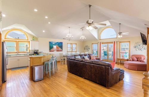 Nags Head House | Semi-Oceanfront Home with a Large Pool Area, Cabana, and Rec Room by Sun Realty