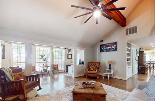 Valley Mills House | Serene and spacious ranch with a pool, outdoor kitchen, and walking trails