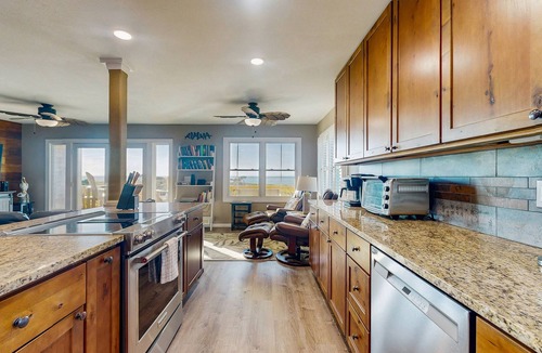 Frisco House | Sound-front house with private washer/dryer, central AC, and private hot tub
