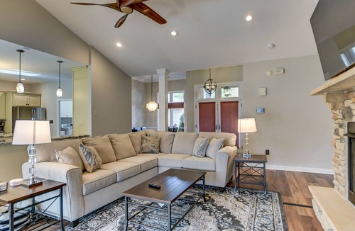 Terrell House | Southern Exposure - Charming Lake Front Home - Private Dock, Screened in Porch, Hot Tub