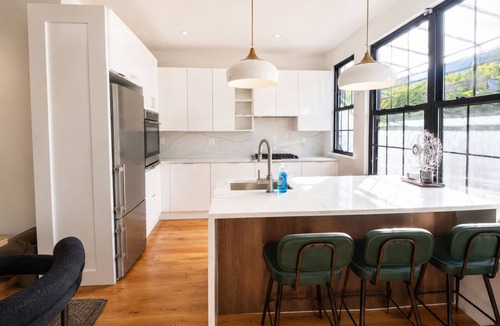 Cypress Hills House | Spacious Brooklyn Townhouse Theater Backyard Sleeps 16+