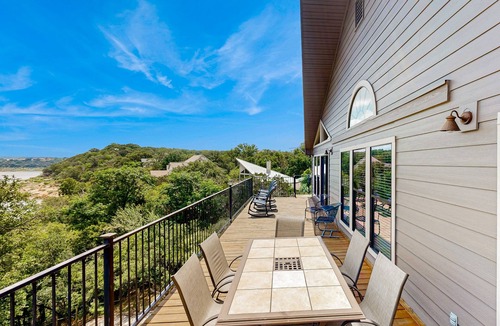Spicewood House | Spacious lakefront hideaway with decks, grill, billiards, tennis & pool
