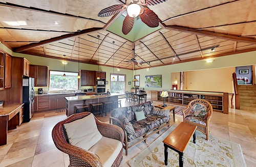 Keaau House | Spacious ocean-view getaway steps to coast with WiFi, patio