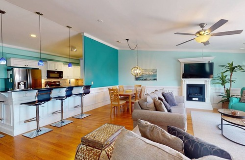 Kure Beach House | Spacious Townhome w/Ocean Views, Elevator, Dog Friendly & Steps to Beach