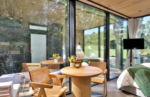 Coldspring House | Spectacular Scenery Awaits: Modern Tiny House with Sauna in Coldspring, TX