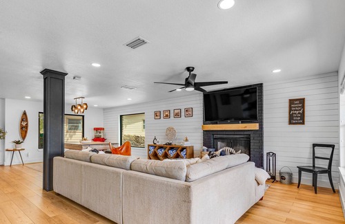 Granite Shoals House | Stunning home with lake views, private island, dock & modern interior