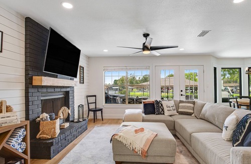 Granite Shoals House | Stunning home with lake views, private island, dock & modern interior