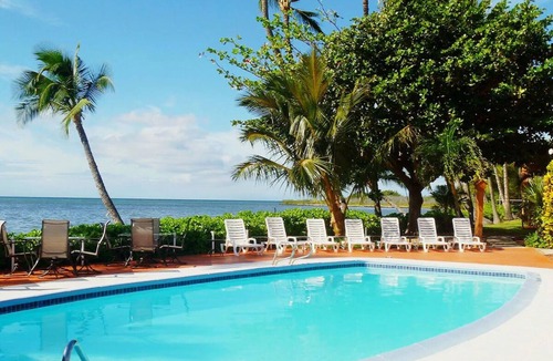 Kaunakakai House | Stunning Ocean View Room w/Patio | Scenic Ocean Front Outdoor Pool Access