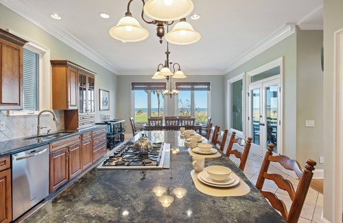 Ocean Point House | STUNNING Oceanfront Home! Golf & Ocean Views, Hot Tub, Golf Cart, Pool Access!