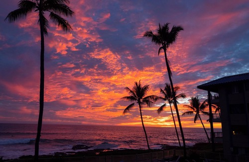 Historic Kailua Village Condo | Sunset in Paradise Oceanfront 1BR/1BA Condo at Kona Reef Fast WiFi & Central AC