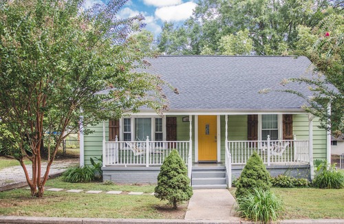 Greer House | The Yellow Door Inn, Welcome to Our Porch! Close to Charming Downtown Greer