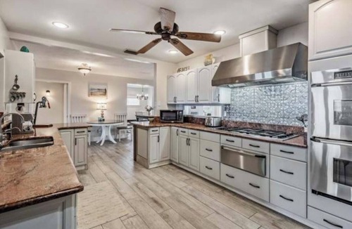 Crystal Beach House | Tropical Gulf Front 4,200 sq ft home with 4 bdrms, heated pool & hot tub.