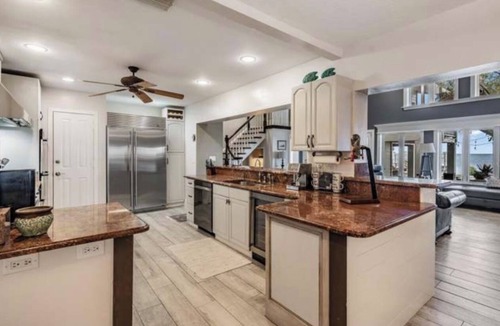 Crystal Beach House | Tropical Gulf Front 4,200 sq ft home with 4 bdrms, heated pool & hot tub.