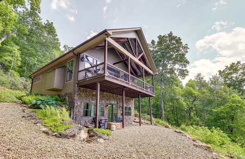 Burnsville House | Unique Burnsville Home w/Mountain Views + Deck!