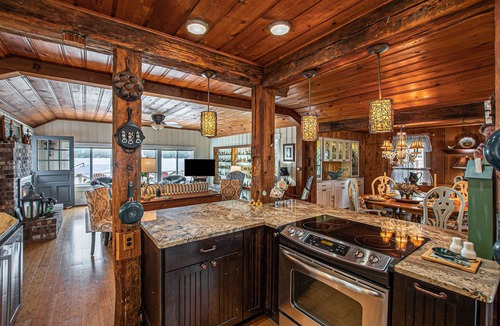 Ludington Cottage | Views abound from this lakefront charmer with in-ground pool