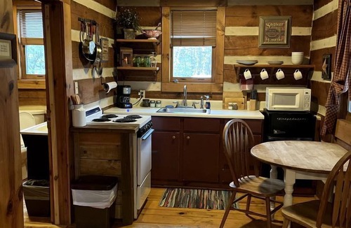 Old Town Cabin | Virginia Glamping Destination with Hot Tub, Perfect for Romantic Getaways in Galax