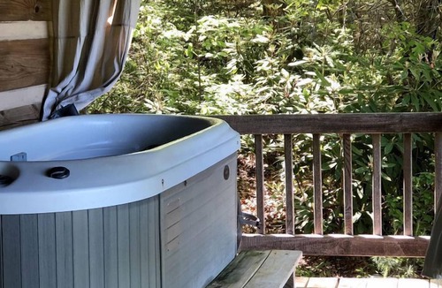 Old Town Cabin | Virginia Glamping Destination with Hot Tub, Perfect for Romantic Getaways in Galax