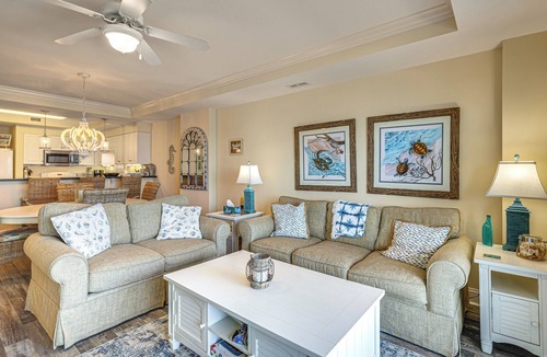 Indian Beach Condo | Walk to Ocean! Atlantic Beach Condo w/Pool Access