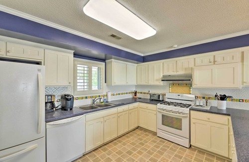 Harkers Island House | Waterfront Harkers Island Home: Sunset View & Dock