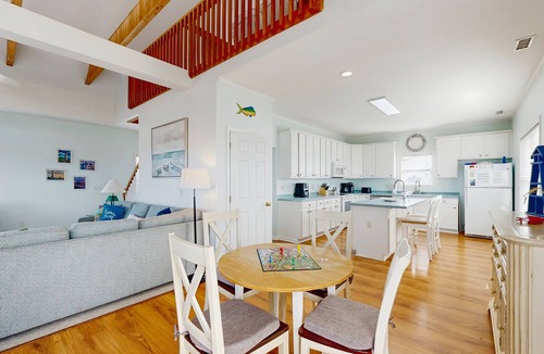 Frisco House | Waterfront home w/private deck, hot tub, game room w/pool table, & washer/dryer