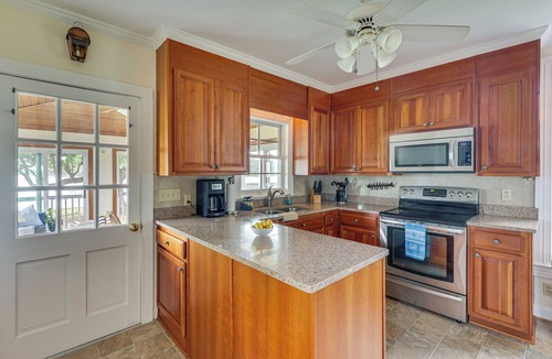 Wicomico Church House | Waterfront Home with Large Yard, Dock & Bay View