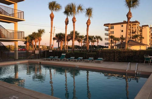 Ormond-by-the-Sea Condo | Work from the beach! Sunrise from the patio.