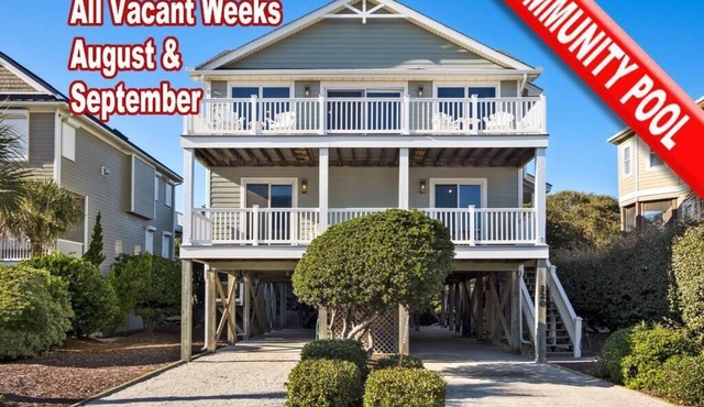 5BR Ocean View House on North Topsail Beach - Pool