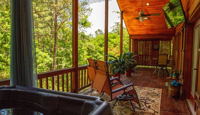 Beavers Bend State Park entrance 259A , Southern Hill Addition; Wood Knot Cabin