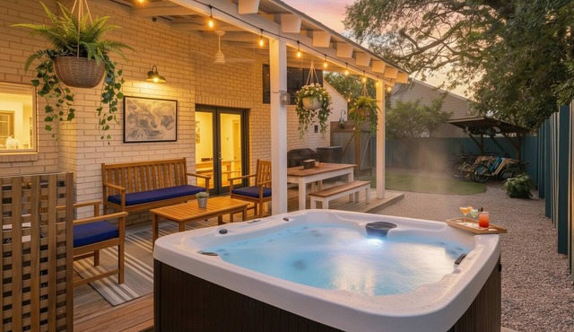 Cold Plunge, Outdoor Shower , Bike to Shem Creek