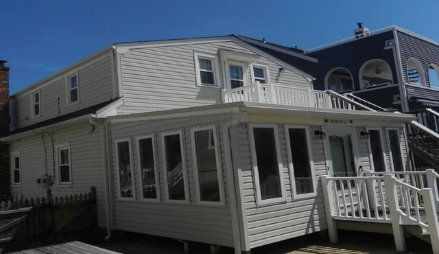 Compact and cozy two-bedroom duplex sleeps six.