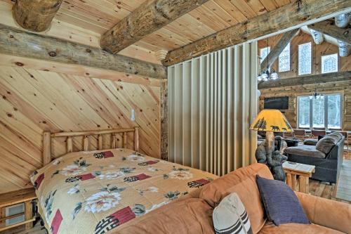 Custom Log Cabin w/Deck & 45 Acres By Pine River!
