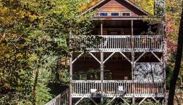 Cute lil cabin w/hottub overlooking the trout pond