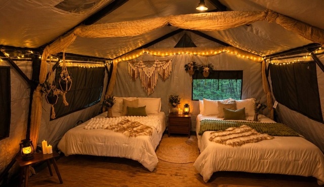 Glamping Yurt with AC at Greeter Falls Campground
