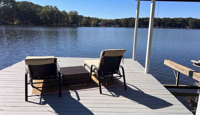 Lake Gaston Waterfront w/Dock, Boat House, Fire Pit & Beautiful Lakefront Views