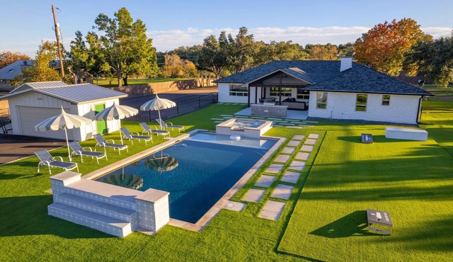 Luxe Modern Escape | Resort Backyard w/Pool, Hot Tub, Court & Kid Friendly Fun!