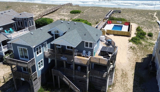Paradise at Blue Fin | 6BR Oceanfrnt 4x4 OBX | New Pool & Hot Tub | Sleeps 12
