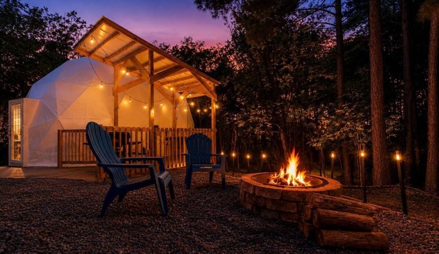 Private luxury dome with hot tub & fire pit.