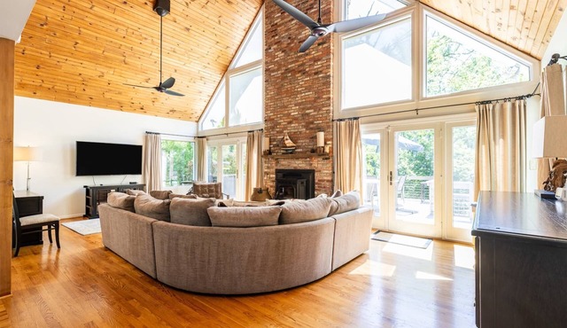 Quiet Woodland Lodge w Community Beach Access & Large Private Deck