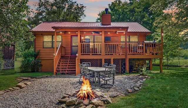 Riverfront Cabin w/Hot Tub & Mountain Views!
